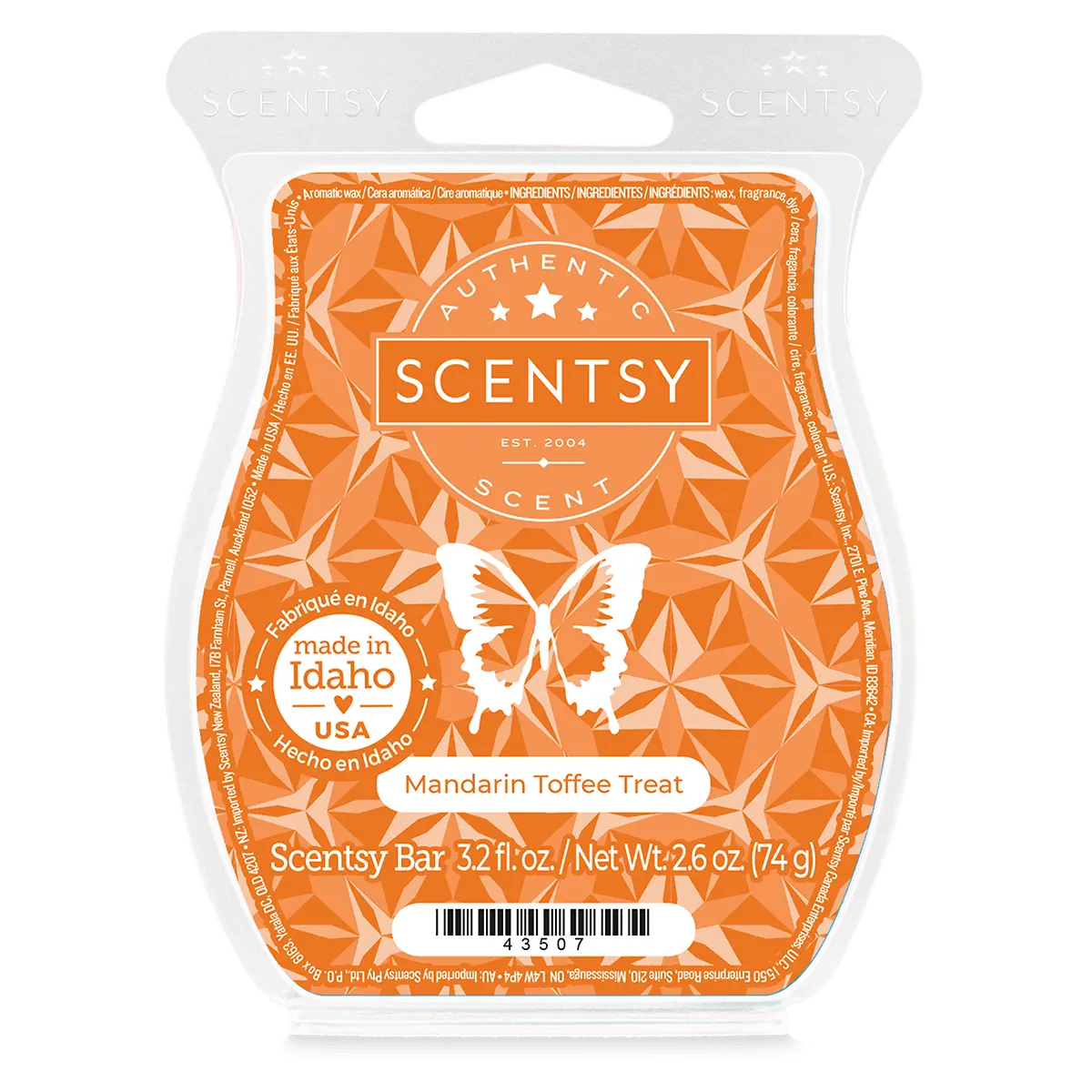 Mandarin Toffee Treat Scentsy Bar